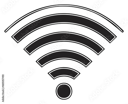 Modern Wi Fi Icon Graphic Symbolizes Connectivity Communication Wireless Connection