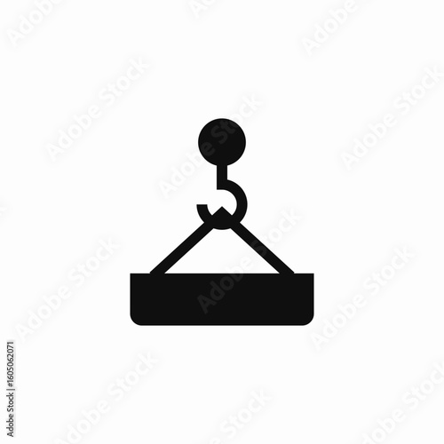 crane hook lift icon sign vector