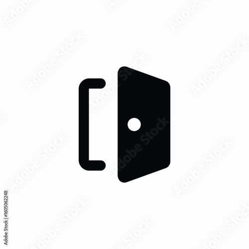 exit door icon sign vector