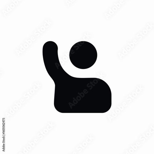 hand raise icon sign vector
