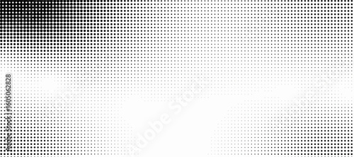 halftone dots grunge wide background
