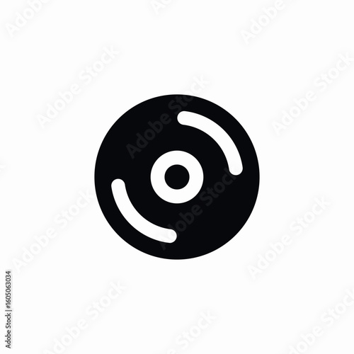 music disc icon sign vector