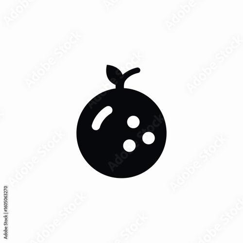 orange fruit icon sign vector