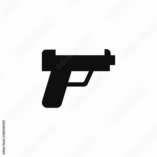 pistol gun icon sign vector
