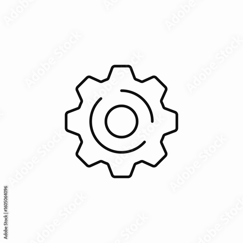 settings cog icon sign vector