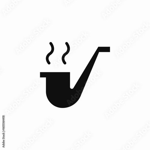 smoke pipe icon sign vector