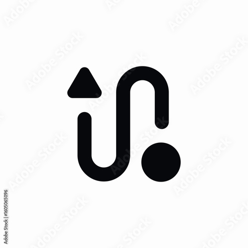 strategic path icon sign vector