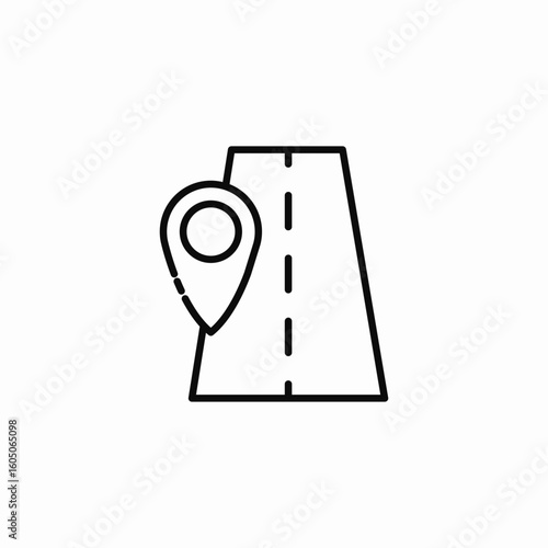 street location icon sign vector