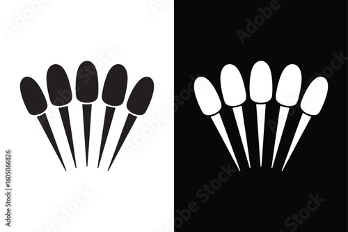 Nails icon isolated vector icon illustration on white background.