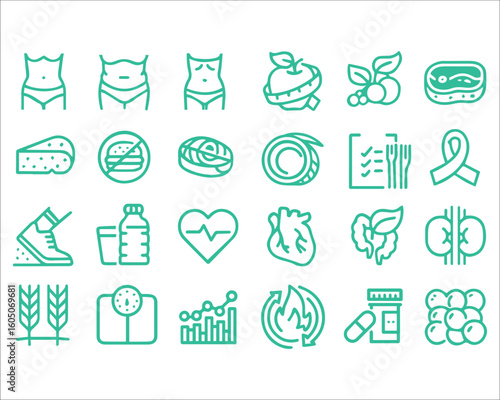 Nutritionist related, pixel perfect, editable stroke, up scalable square line vector icon 