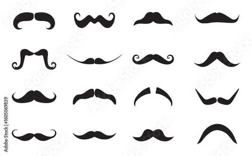 set of mustache. collection of mustaches. collection of mustaches
