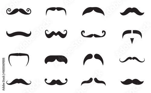 collection of mustaches. set of mustaches. set of mustache vector