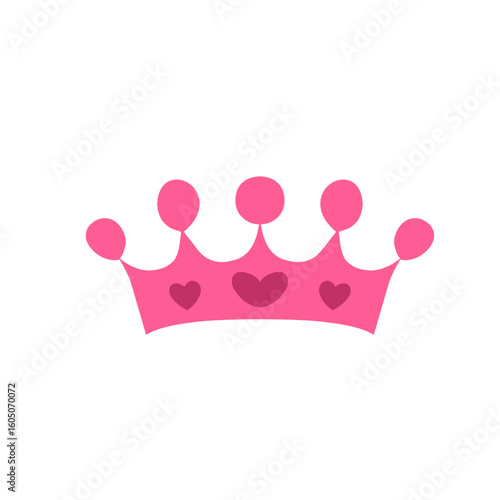 women's day pink crown vector