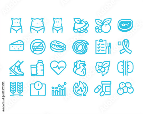 Nutritionist related, pixel perfect, editable stroke, up scalable square line vector icon 