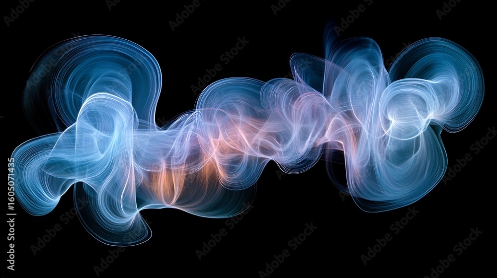 Obraz premium Abstract swirling smoke-like patterns