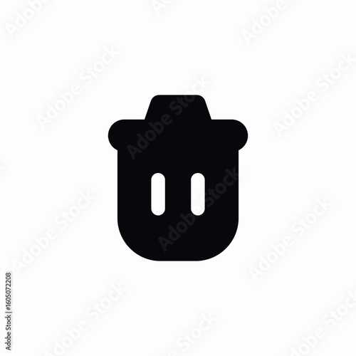 waste bin icon sign vector