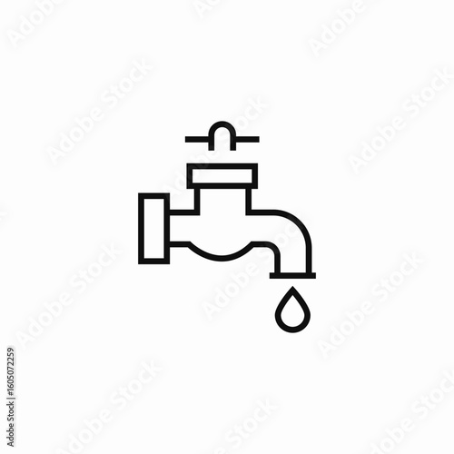 water tap icon sign vector