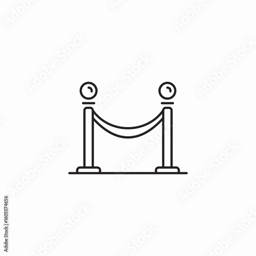 ceremony barrier icon sign vector