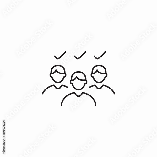 friends accept icon sign vector