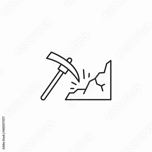 mining tools icon sign vector