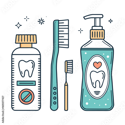 Dental ornament element vector design