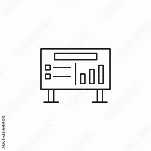 statistics board icon sign vector