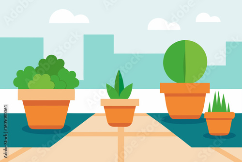 Patio garden and planters outdoor decor green space