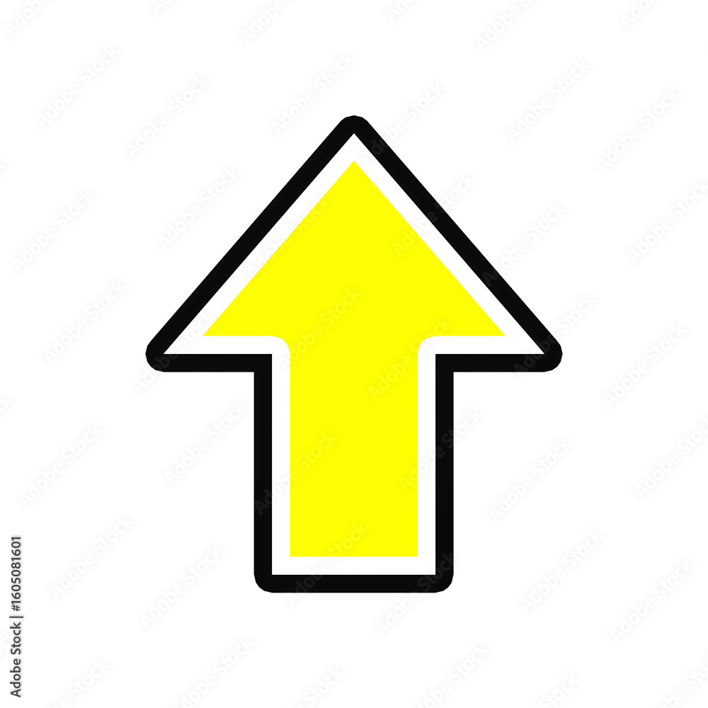 Upward Yellow Arrow Icon | Bold Growth and Upload Symbol for UI & Thumbnails Upward Yellow Arrow Icon | Bold Growth and Upload Symbol for UI & Thumbnails