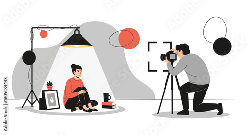 Creative Photoshoot Session With a Model Under Home Lighting Setup