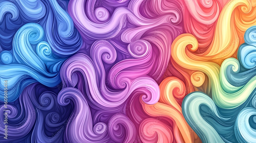 Obraz premium Colorful swirling abstract pattern