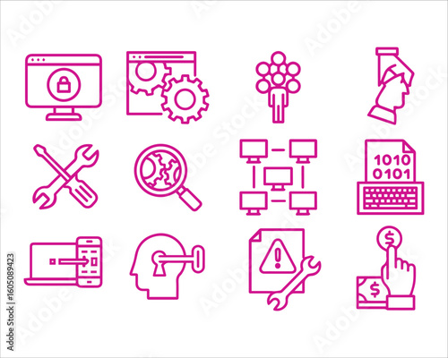 Search engine optimisation and design icon