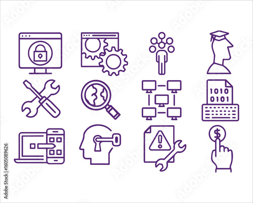 Search engine optimisation and design icon