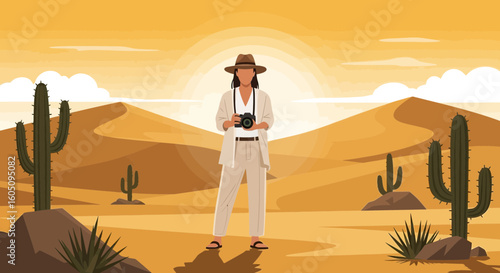 Desert Photographer Captures Golden Hour In Scenic Arid Landscape