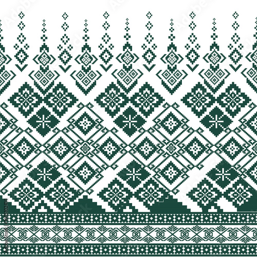Pixel Ethnic Pattern Design blends motifs with the charm of indigenous textile patterns from around the world , Ideal for use in textile printing, fashion design, home décor, and craft projects.