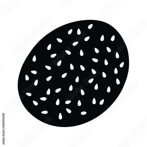 vector illustration of a sesame seed