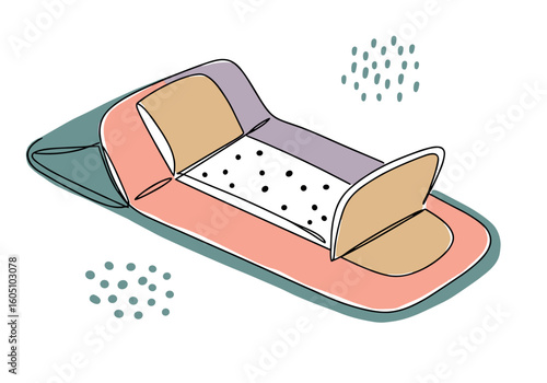 Changing mat design for babies with colorful patterns o