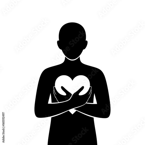 Person holding a heart to their chest symbolizing selflove and emotional wellbeing