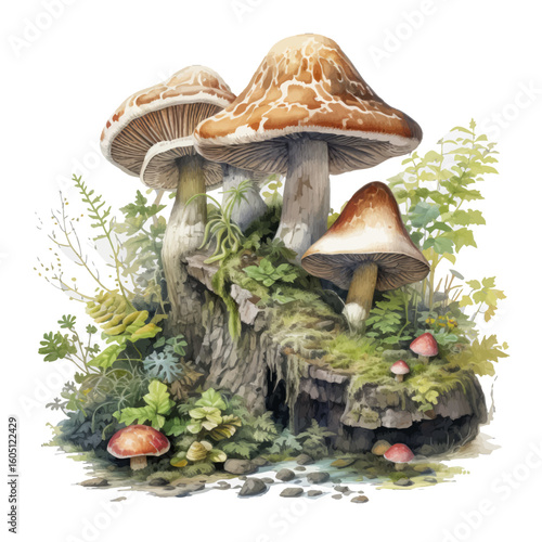 mushroom tree stump