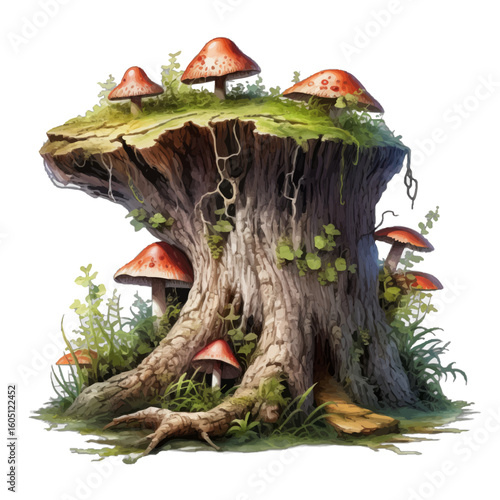 mushroom tree stump