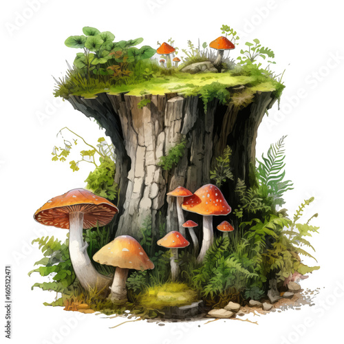mushroom tree stump