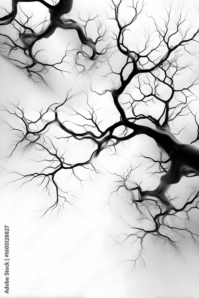 Fototapeta premium Ethereal Blossom: An Abstract Ode to Nature's Fluid Growth and Elegance