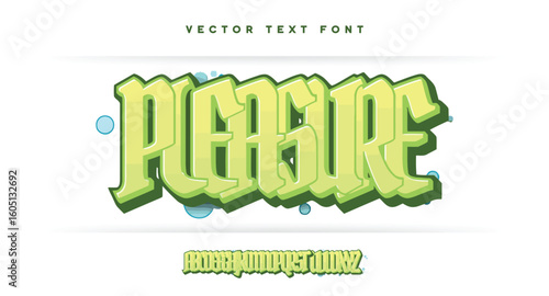PIQUE Graffiti Font – Bold 3D Street Style with Glossy Effect

