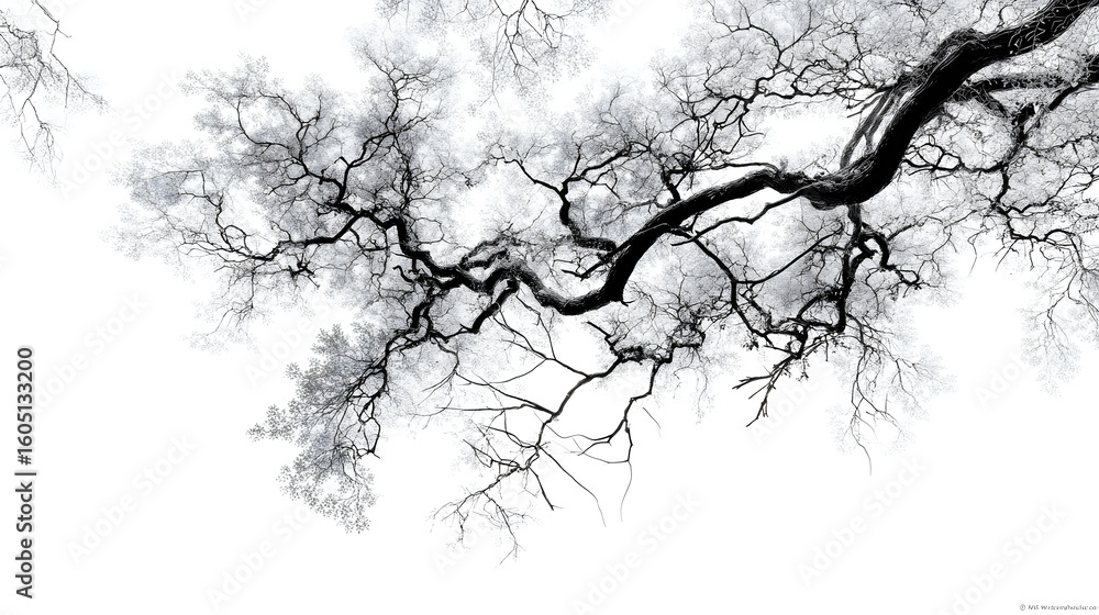 Fototapeta premium Ethereal Blossom: An Abstract Ode to Nature's Fluid Growth and Elegance