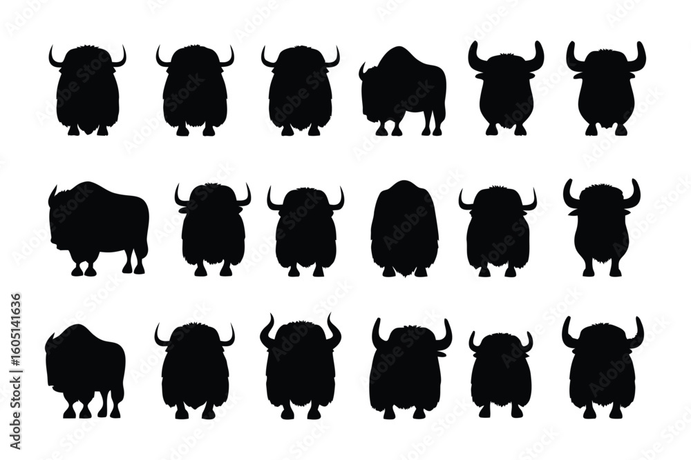 Fototapeta premium A repeating pattern of black baboon silhouettes in profile showcasing their distinctive posture and tails against a white background