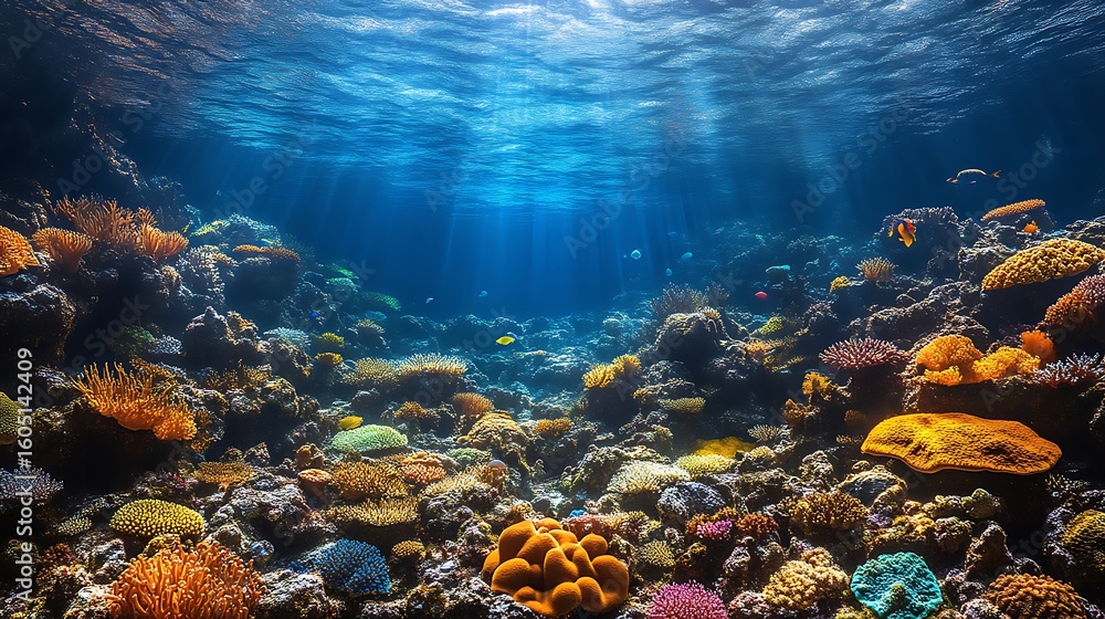 Fototapeta premium Underwater coral reef scene (2)