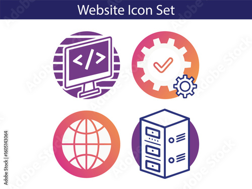 Web icon set. Website set icon vector. for computer and mobile