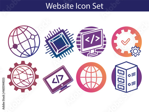 Web icon set. Website set icon vector. for computer and mobile
