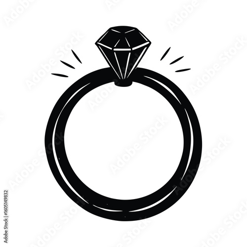 engagement ring vector illustration