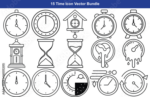 Collection of vintage clocks and timekeeping devices