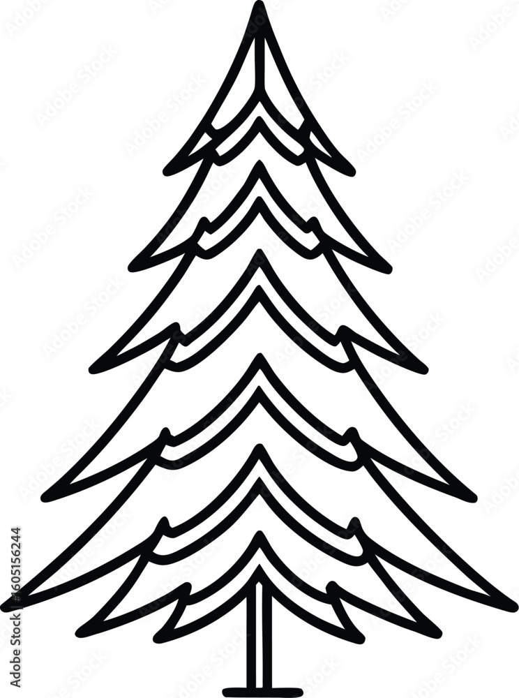 Obraz premium christmas tree vector illustration